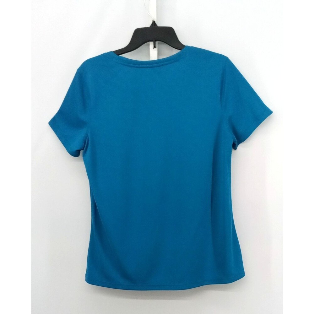 Reel Legends Shirt Women Large Teal Blue Short Sleeve Casual Top Outdoor Hiking - Picture 3 of 5
